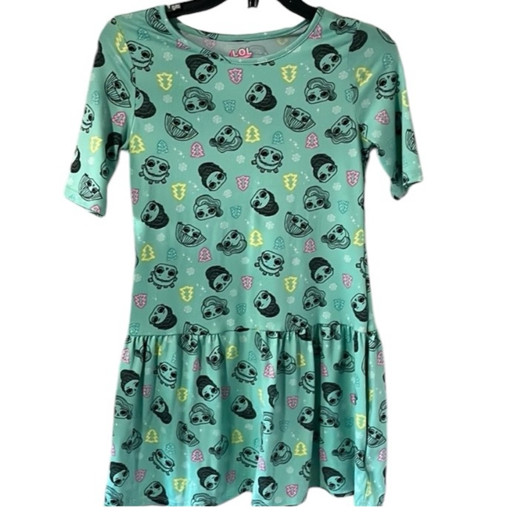 LOL Surprise Dress Holiday Dolls Winter Christmas Trees Green 1/2 Sleeve 10/12